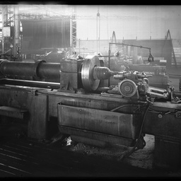 Gas cylinder production at British Tube Mills, Kilburn.