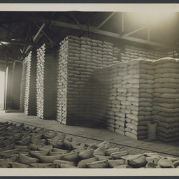 Interior of a wheat shed