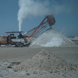 Blower in action on the opal field, Coober Pedy.