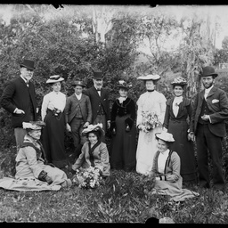 Well dressed group of men and women