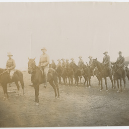 Mounted army personnel