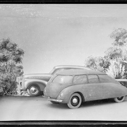 Clay models of post-war cars