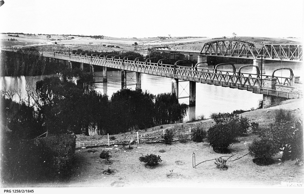 The old and new railway bridges at Murray Bridge • Photograph • State