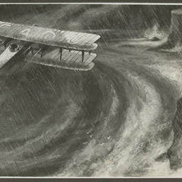 Vickers Vimy in a storm.