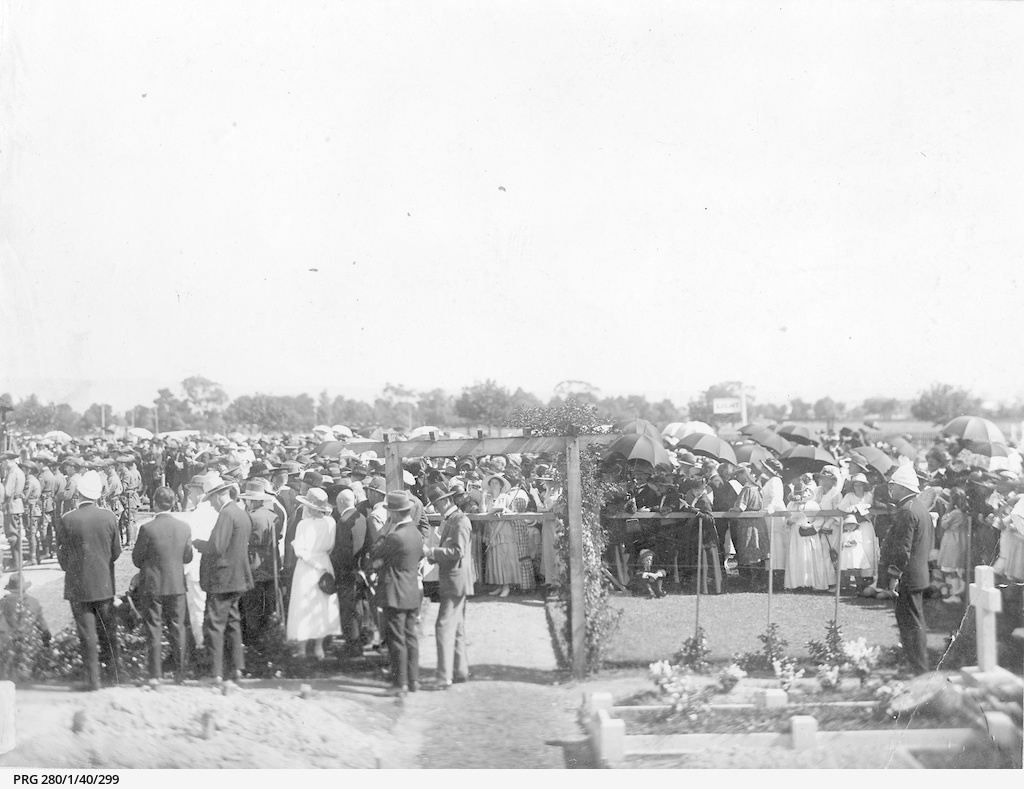 Dedication of a military cemetery area