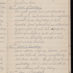 Diary of Private Eric Le Cornu of 10th Battalion