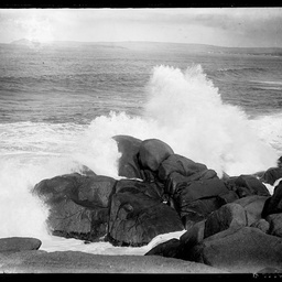 Wave crashing.