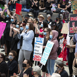 Crowd at the Adelaide Women's March 4 Justice protest, Tarntanyangga / Victoria Square