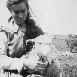 Girl with lamb