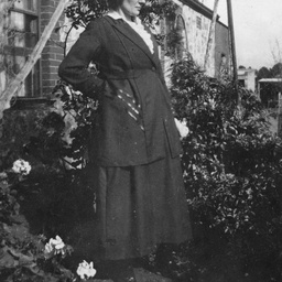 Woman standing in a garden