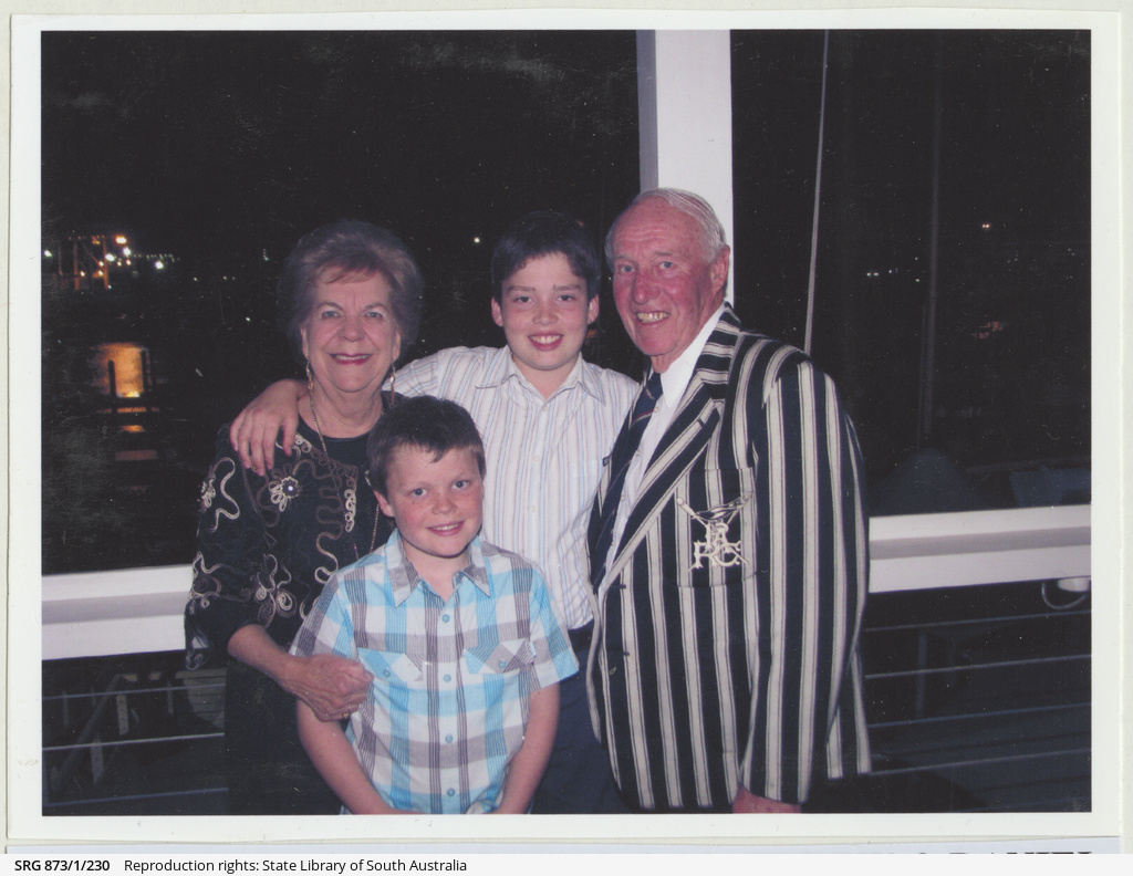 Keith and Lenore Coldwell and Matthew and Daniel at the Port Adelaide