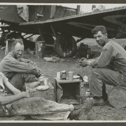 Ross and Keith Smith with James Bennett at Cobbs Creek.
