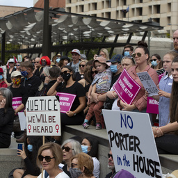 Crowd at the Adelaide Women's March 4 Justice protest, Tarntanyangga / Victoria Square