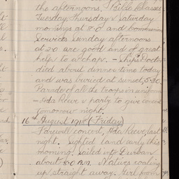 Diary of Private Eric Le Cornu of 10th Battalion