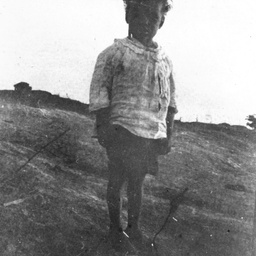 Young boy outdoors