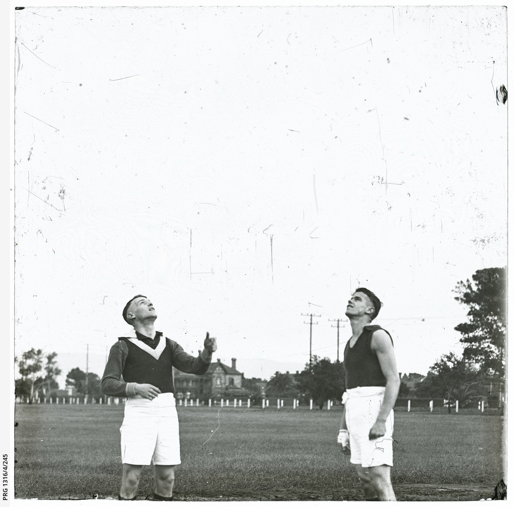 Coin toss, football • Photograph • State Library of South Australia