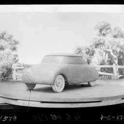 Clay models of post-war cars