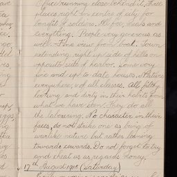 Diary of Private Eric Le Cornu of 10th Battalion
