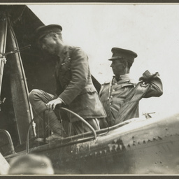 Ross and Keith Smith arriving at Sydney.
