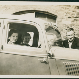 Miss Carr, Miss Allen & 'Butcher'