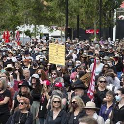 Crowd at the Adelaide Women's March 4 Justice protest, Tarntanyangga / Victoria Square