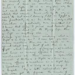 Letter from Ross Smith in Egypt camp during World War I to his mother