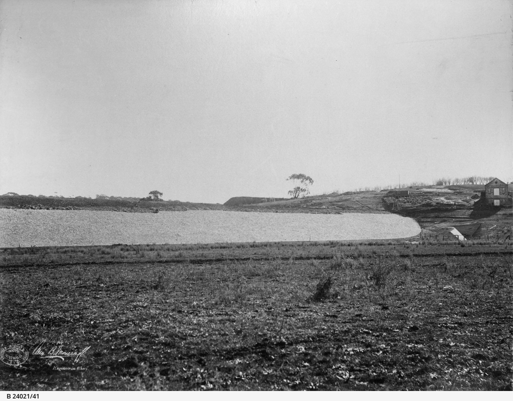 Happy Valley Reservoir Main embankment • Photograph • State Library