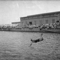 Man diving.