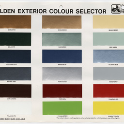 Holden VB Commodore and Calais colour card