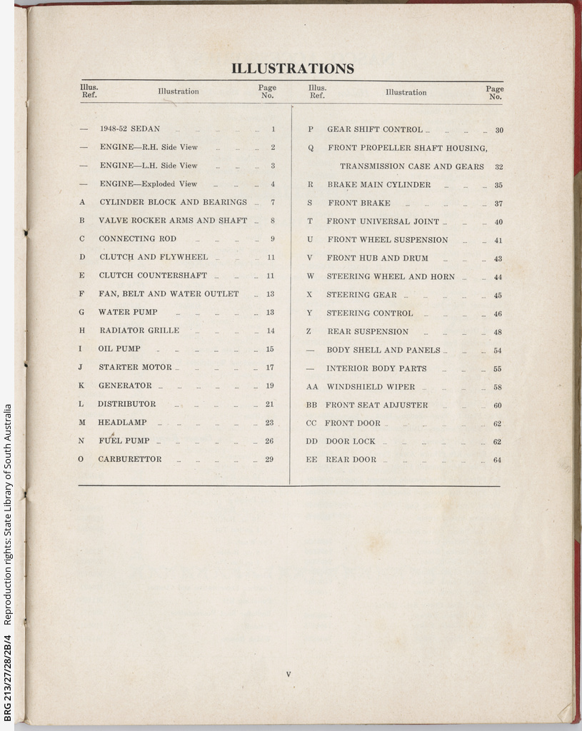 Holden 48-215: Parts and accessories catalogue • Manuscript • State Library  of South Australia