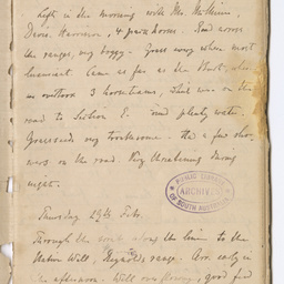 Handwritten diary of Dr Renner.
