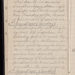 Diary of Private Eric Le Cornu of 10th Battalion