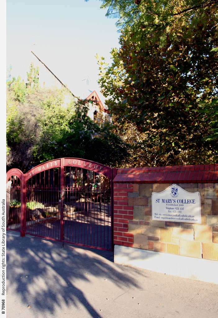 Gates, St. Mary's College • Photograph • State Library of South Australia