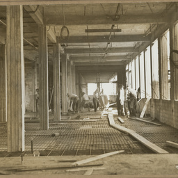 Pouring ground floor in Office building.