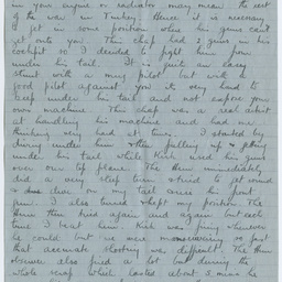 Letter from Ross Smith during World War I to his mother, Palestine