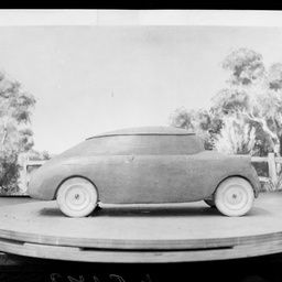Clay models of post-war cars