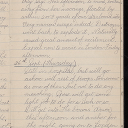 Diary of Private Eric Le Cornu of 10th Battalion