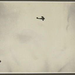 Biplane in flight.