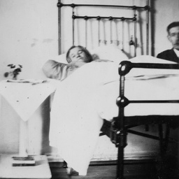 Woman in hospital