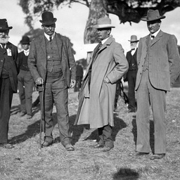 Sir George Le Hunte, Governor of South Australia with three other men