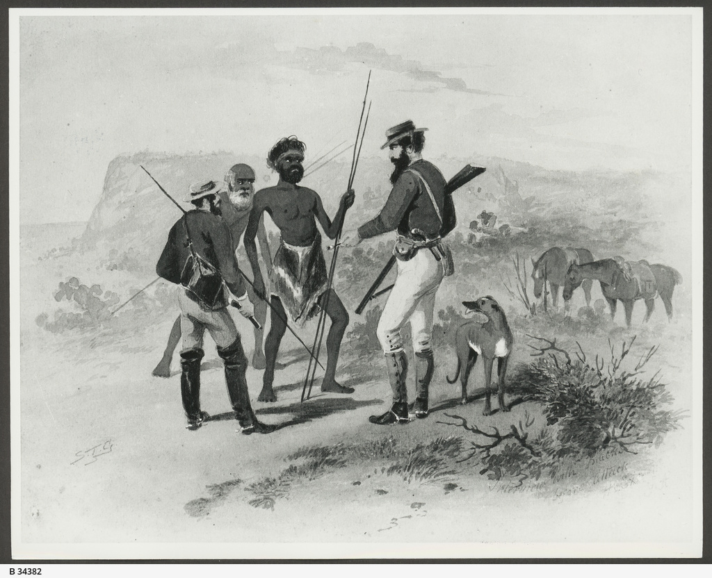 Thumbnail image for Interview with Blacks before Attack, Horrocks Expedition, South Australia (AGSA 0.1251) | SLSA B 34382