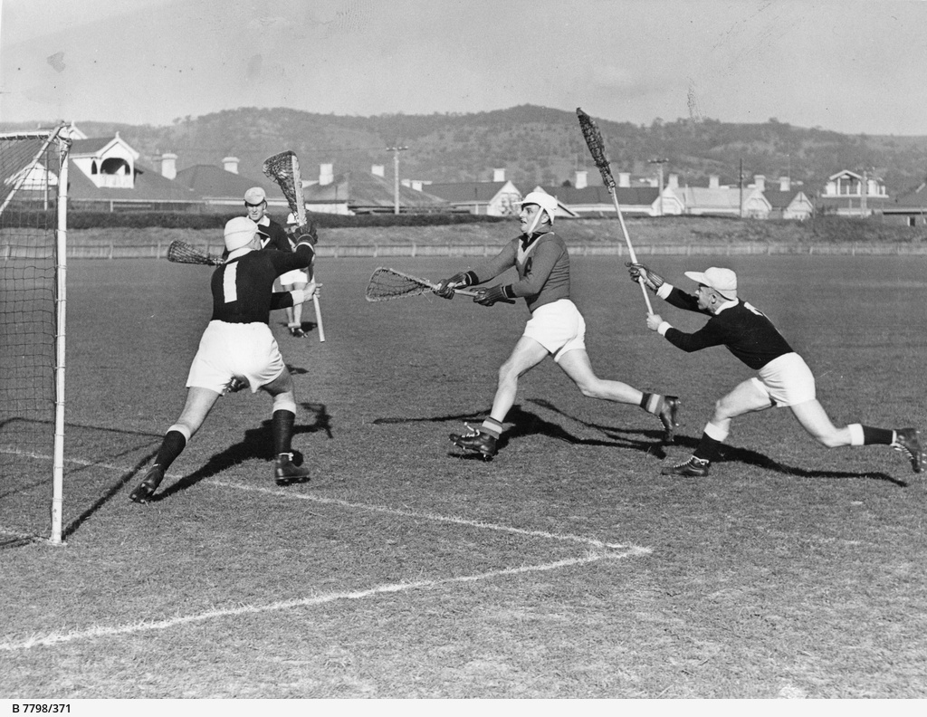 Lacrosse players • Photograph • State Library of South Australia