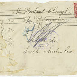 Cards received by Herbert Clough