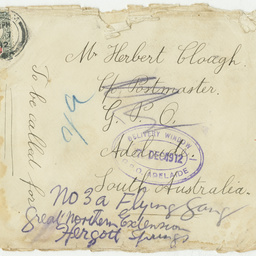 Cards received by Herbert Clough