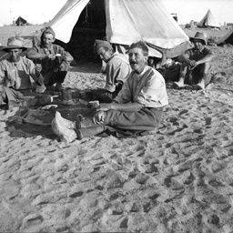 Soldiers resting.