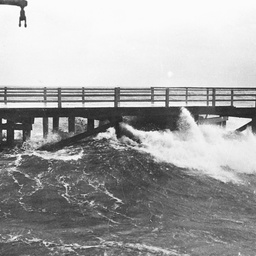Henley Beach jetty after a storm