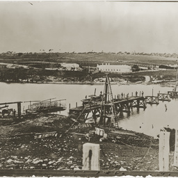 Construction of the bridge at Nelson