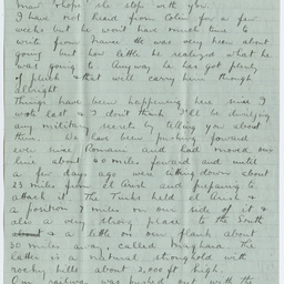 Letter from Ross Smith in Egypt camp during World War I to his mother
