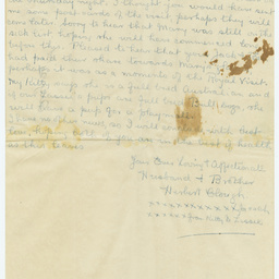 Letters written by Herbert Clough