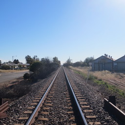 Rail line past the roundhouse, Peterborough